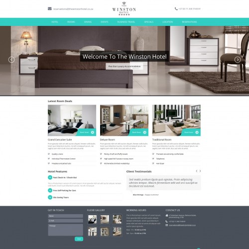 The Winston Hotel Website Concept