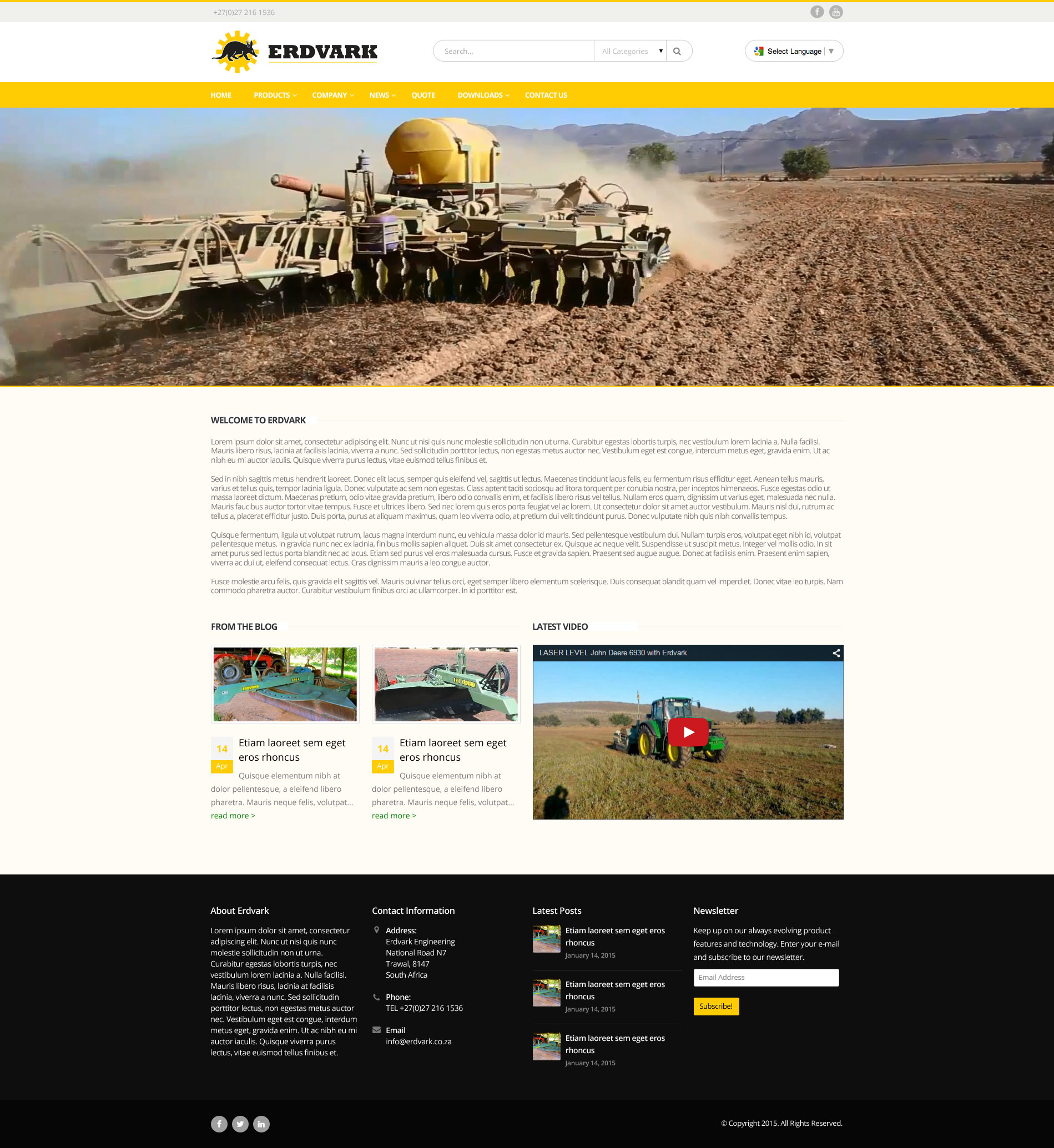Responsive Ecommerce website designed for Erdvark Engineering